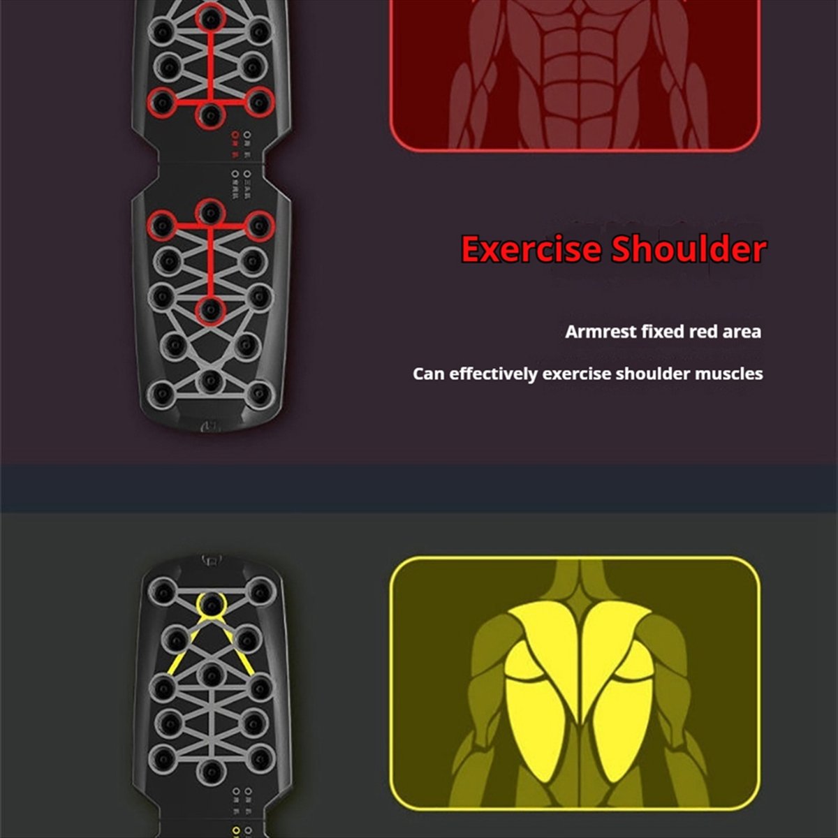 Push Up Board - Tragbares, faltbares Push-Up-Board – multifunktionales Fitnessgerät